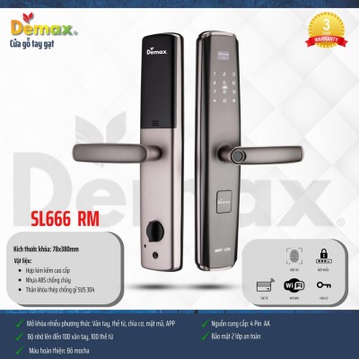 Khóa thông minh Demax SL666 RM- APP WIFI
