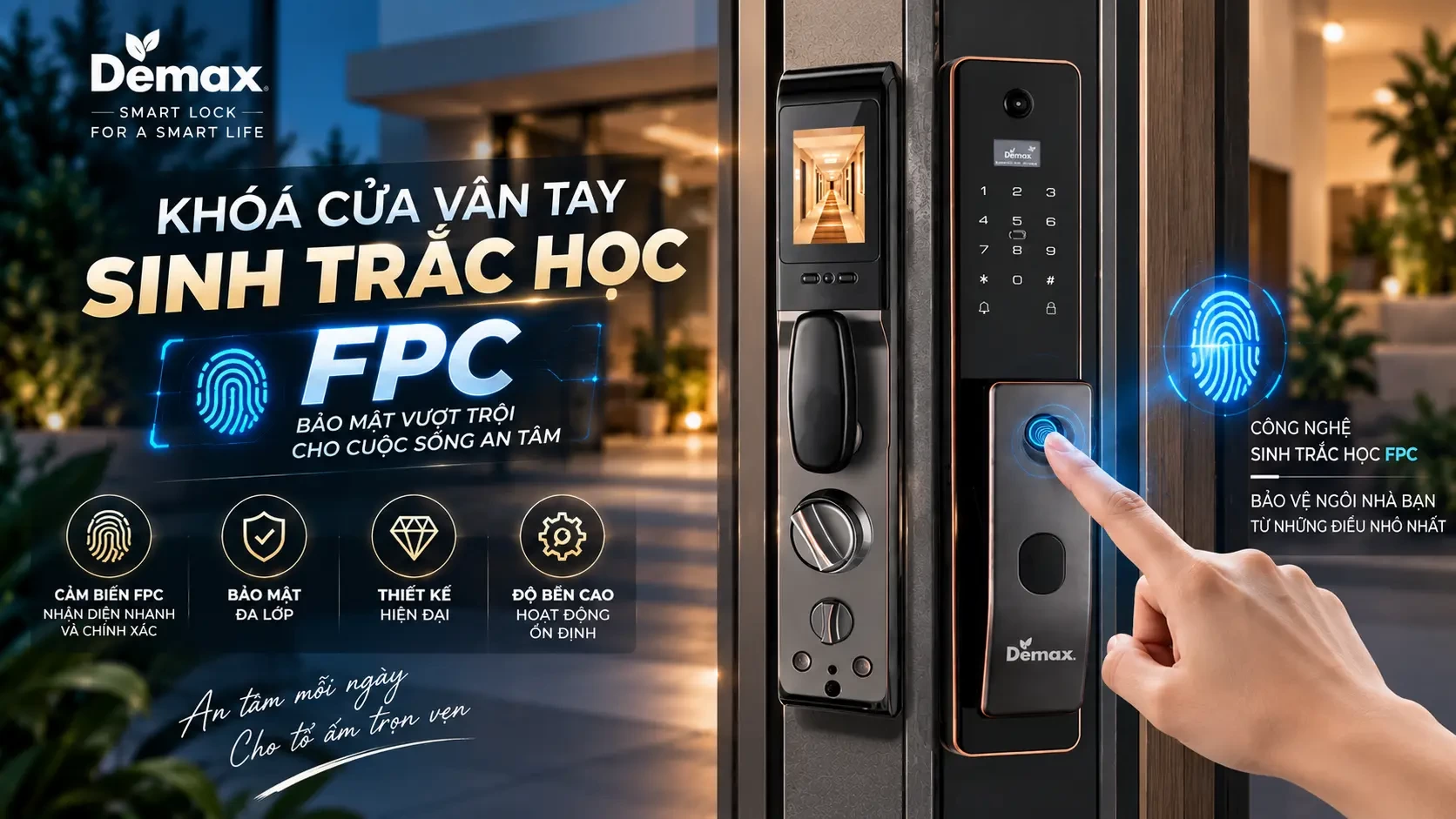 Khoá cửa vân tay sinh trắc học