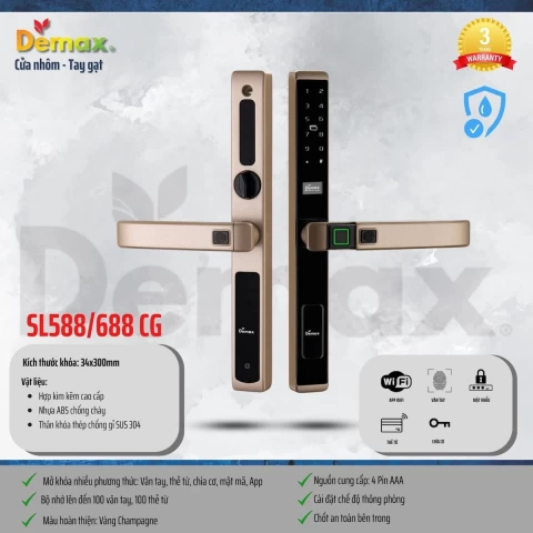 Đánh giá chi tiết khóa thông minh Demax SL688 CG – Đẹp, chắc chắn, thông minh và đa tính năng