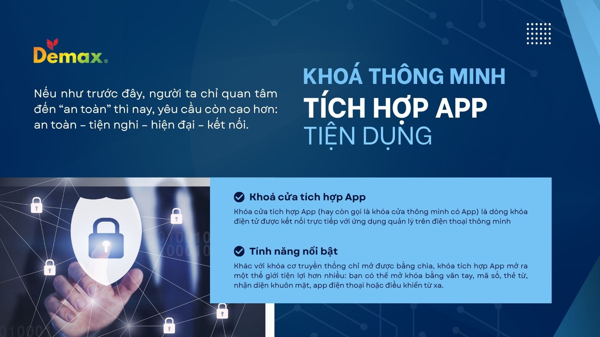 Khoá cửa tích hợp App