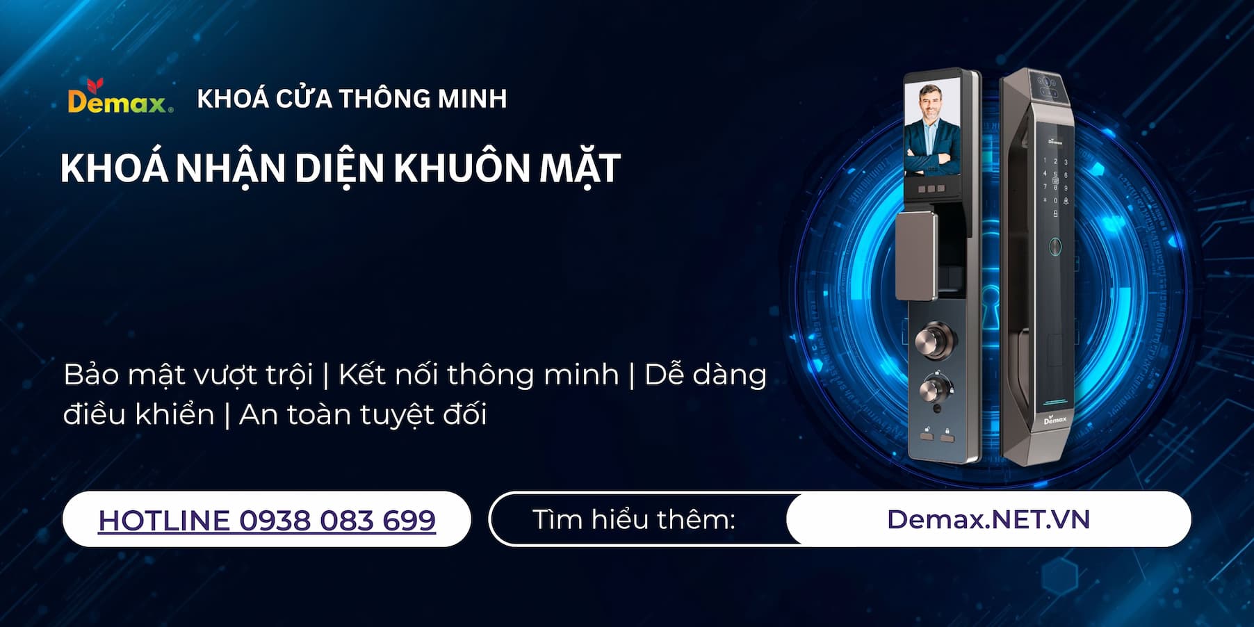Khoá cửa nhận diện khuôn mặt cao cấp