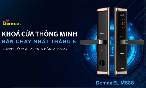 Mẫu khóa cửa thông minh bán chạy nhất tháng 6 – Demax EL-MS88 MB có gì mà nhiều khách hàng lựa chọn?