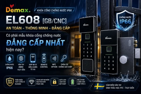 Demax EL608 – Có phải mẫu khóa cổng chống nước đẳng cấp nhất hiện nay?