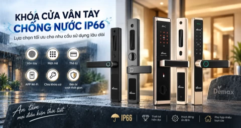 Khóa cửa vân tay chống nước IP66 – Lựa chọn tối ưu cho nhu cầu sử dụng lâu dài