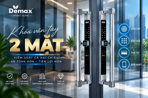 Khóa cửa vân tay 2 mặt là gì? Khi nào cần dùng khóa cửa vân tay 2 mặt?