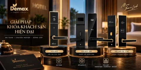 3 mẫu khóa khách sạn tiêu biểu của Demax được nhiều khách sạn, homestay, resort lựa chọn