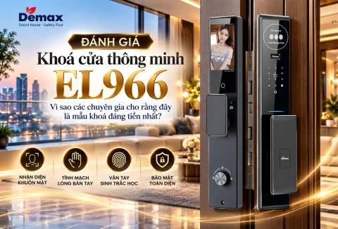 Đánh giá khóa cửa thông minh Demax EL966 – Vì sao đây được xem là một trong những mẫu khóa đáng tiền nhất?