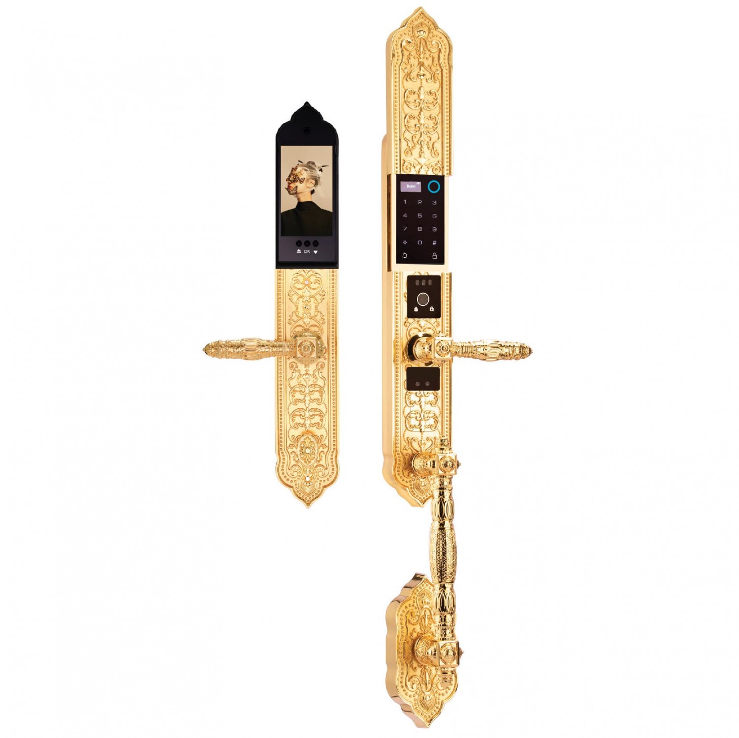 Khóa đại sảnh biệt thự cao cấp EL988 24K BRASS