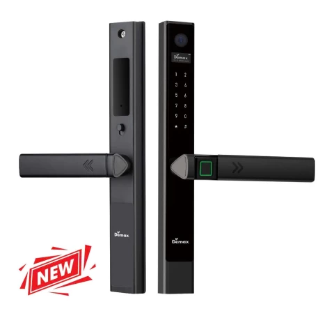 Khóa cửa nhôm Demax EL689 BN Camera