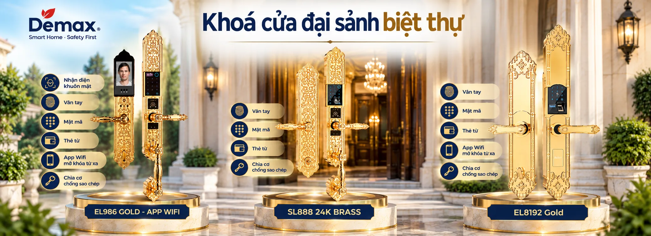 Khoá cửa Biệt thự