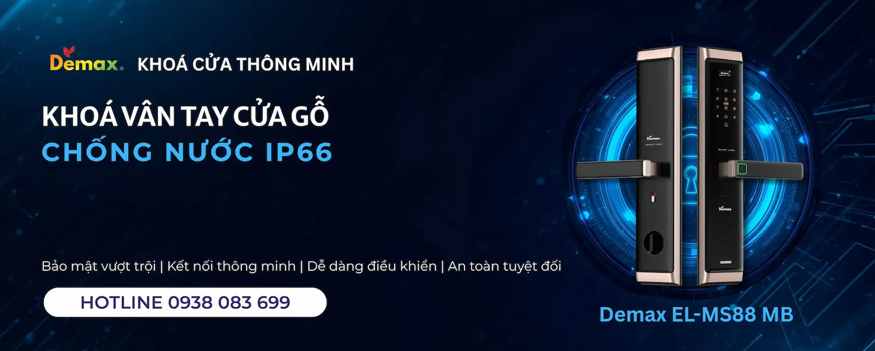 Khoá cửa gỗ chống nước IP66